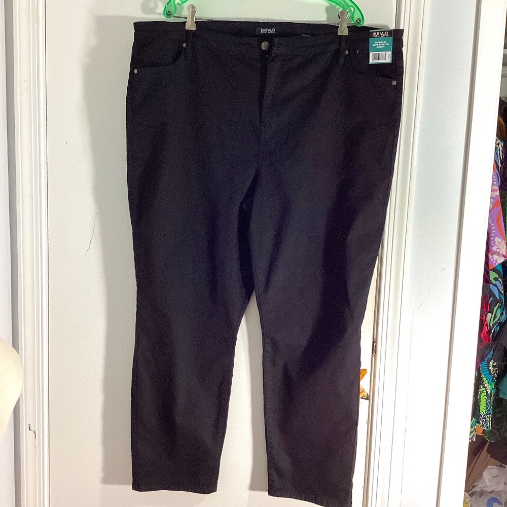 NWT BUFFALO Woman 22/24 Hanna Skinny Soft Black Jeans Pants High Rise